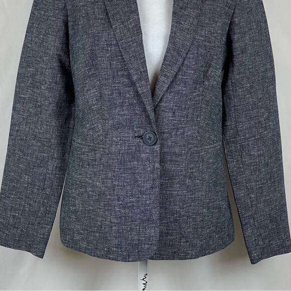 Tribal Navy Linen Blend Career Academia Prep Jacket Blazer NWOT Size 6 - Picture 3 of 12